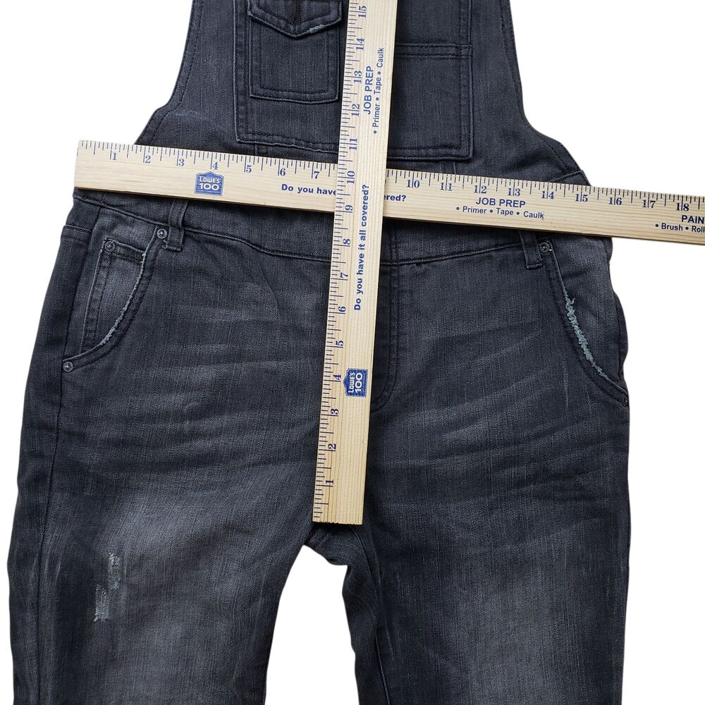 Free People Jumpsuit Overalls Womens 26  Black Gray Denim Coveralls Straight Leg - Picture 4 of 8